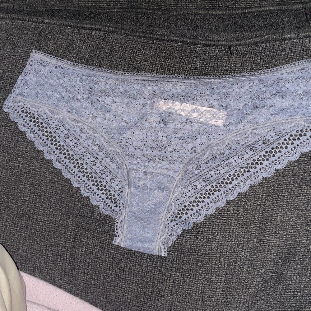 Victoria's Secret Lace Cheeky Panties in Gray